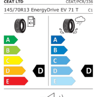 etiqueta energética eprel CEAT 145/70R13 71T ENERGYDRIVE EV
