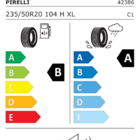 etiqueta energética eprel PIRELLI 235/50R20 104H XL SCORPION MS ELT